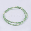Electroplate Glass Beads Strands GLAA-F077-FR12-2