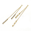 Brass Chain Tassel Big Pendants KK-T032-167G-2