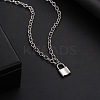 Lock 304 Stainless Steel Pendant Cable Pendant Necklaces FS-WGE7469-01-3