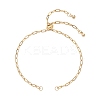 2.5MM 304 Stainless Steel Paperclip Chain Slider Bracelet Makings AJEW-JB01401-1
