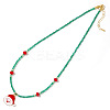 Christmas Glass Seed Beaded Necklaces SI5243-3-1