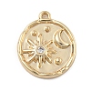 Brass Micro Pave Cubic Zirconia Pendants KK-D283-32G-02-1