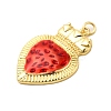 Brass Enamel Pendants KK-P303-10G-2