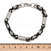 201 Stainless Steel Byzantine Chain Bracelets for Men Women BJEW-B143-10EBP-5