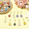 Alloy Enamel Flat Round with Letter A~Z Locking Stitch Marker Sets FIND-CJC0010-113-5