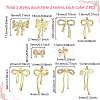 20Pcs 10 Styles Alloy & Brass Rhinestone Pendants FIND-GA0005-09-2