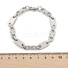 304 Stainless Steel Oval Link Chain Bracelets for Women Men BJEW-F488-57P-5