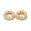 Brass Clear Cubic Zirconia Linking Rings KK-U045-10G-1