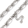 Non-Tarnish 304 Stainless Steel Oval Links Necklace for Women NJEW-B107-07P-01-2
