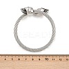 304 Stainless Steel Bangles for Men Women BJEW-H631-05C-AS-5