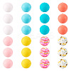 80Pcs 8 Colors Silicone Beads SIL-TA0002-37-3