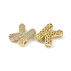 Brass Micro Pave Clear Cubic Zirconia Pendants KK-Z041-01G-K-2