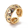 Colorful Cubic Zirconia Dome Ring for Her X-RJEW-C017-02G-RS-3