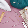 8Pcs 2 Colors Brass Brooch DIY-BC00005-4