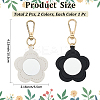 CutHollow 2Pcs 2 Colors PU Leather Pendant Decorations HJEW-CL0001-04C-2