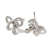Rack Plating Brass Micro Pave Cubic Zirconia Studs Earrings EJEW-R162-20P-2