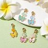 Butterfly Alloy Enamel Pendant Decorations HJEW-JM01776-2