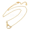 Brass Pave Clear Cubic Zirconia Infinity Heart Pendant Nceklaces for Women NJEW-V011-01G-4