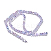 Electroplate Glass Beads Strands GLAA-Q105-02L-2