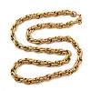 304 Stainless Steel Rope Chain Necklaces for Women NJEW-I065-20C-02G-3