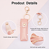 Portable Imitation Leather Lipstick Keychain Holder KEYC-WH0029-56B-4