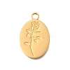 PVD Vacuum Plating 201 Stainless Steel Pendants STAS-C111-03G-1