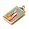 Tarot 304 Stainless Steel Enamel Pendants STAS-M119-07A-G-2