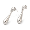 Rack Plating Brass Teardrop Stud Earrings for Women X-EJEW-Z019-08P-1