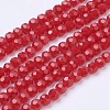 Faceted(32 Facets) Glass Beads Strands LS-EGLA-J042-4mm-25-2