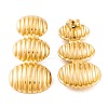 Ion Plating(IP) 304 Stainless Steel Stud Earrings for Women EJEW-L272-032G-03-2