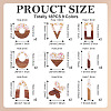 18Pcs 9 Styles Transparent Resin & Walnut Wood Pendants RESI-TA0003-35-3