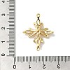 Brass Pave Clear Glass Rhinestone Connector Charms KK-B079-14G-3