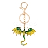Dragon Alloy Rhinestone Pendant Keychains LS-KEYC-G065-01B-1