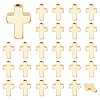 30Pcs Cross Brass Beads KK-ME0002-39-1