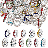 110Pcs 11 Colors Alloy Rhinestone Spacer Beads FIND-UN0007-23-1