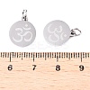 Non-Tarnish Chakra 201 Stainless Steel Charms STAS-T049-T680-1-3