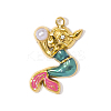 304 Stainless Steel Enamel Pendants STAS-OY001-51G-1