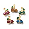 Rack Plating Brass Enamel Pendants KK-CJC0008-02G-1