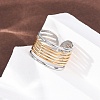304 Stainless Steel Cuff Open Rings LS-RJEW-H266-04B-GP-3
