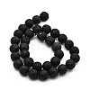 Natural Lava Rock Round Bead Strands X-G-M169-12mm-03-2