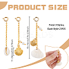 6Pcs 3 Styles Natural Pearl & Shell and Alloy Bikini Pendant Decoration HJEW-GA00063-2