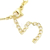 Brass Micro Pave Clear Cubic Zirconia Satellite Chain Locket Pendant Necklaces for Women NJEW-M009-03G-B-4