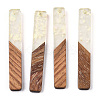 Transparent Resin & Walnut Wood Big Pendants WOOD-G018-12G-1