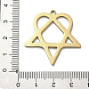 304 Stainless Steel Pendants STAS-B054-07G-3