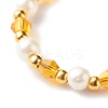 Imitate Austrian Crystal Bicone Glass Beaded Finger Rings RJEW-TA00003-01-3