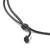 Natural & Synthetic Mixed Gemstone Bullet Pendant Necklace with Waxed Cords for Women NJEW-M196-02B-3