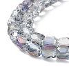 Electroplate Opaque Glass Beads GLAA-F108-10A-15-3
