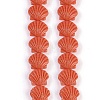 Synthetic Coral Dyed Carved Beads Strands CORA-K009-05A-02-1