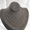 Brass Double Layer Necklaces NJEW-D302-53G-1