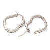 304 Stainless Steel Heart Hoop Earrings EJEW-S242-01P-B-1